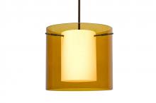  1TT-G18407-LED-BR - Besa Pahu 12 LED Pendant 1Tt Transparent Armagnac Bronze 1x11W LED