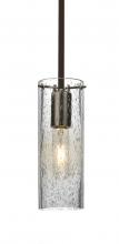  1TT-JUNI10CL-BR - Besa, Juni 10 Stem Pendant, Clear Bubble, Bronze, 1x60W Medium Base