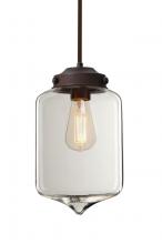 Besa Lighting 1TT-OLINCL-EDIL-BR - Besa Olin Stem Pendant Bronze Clear 1x4W LED Filament