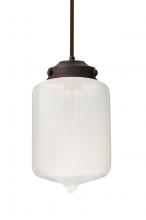 Besa Lighting 1TT-OLINFR-BR - Besa Olin Stem Pendant Bronze Frost 1x60W Medium Base T10