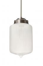 Besa Lighting 1TT-OLINFR-SN - Besa Olin Stem Pendant Satin Nickel Frost 1x60W Medium Base T10