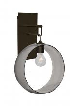  1WP-PLATOSM-BR-NI - Besa, Plato Wall Pendant, Smoke, Bronze Finish, 1x60W Medium Base