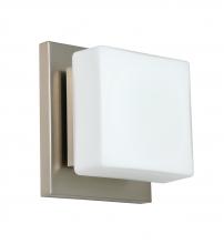  1WS-773507-SN - Besa Wall Alex Satin Nickel Opal Matte 1x50W G9