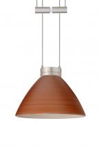  1XA-1743CH-SN - Besa Pendant Domi Satin Nickel Cherry 1x50W Halogen