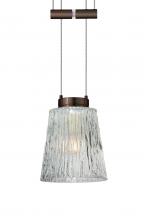  1XA-512500-BR - Besa Pendant Nico 4 Bronze Clear Stone 1x35W Halogen