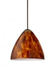  1XC-177918-BR - Besa Pendant Mia Bronze Amber Cloud 1x50W Halogen