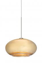  1XC-2492GF-SN - Besa Pendant Brio 7 Satin Nickel Gold Foil 1x35W Halogen