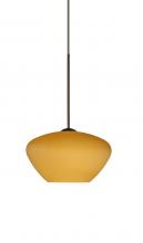  1XC-541080-LED-BR - Besa Pendant Peri Bronze Amber Matte 1x5W LED