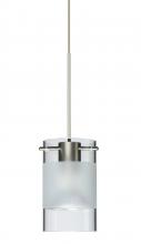  1XC-6524EC-SN - Besa Pendant Scope Satin Nickel Clear/Frost 1x50W Halogen Mr16