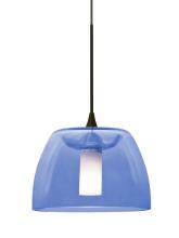  1XC-SPURBL-LED-BR - Besa Spur Cord Pendant, Blue, Bronze Finish, 1x3W LED