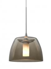  1XC-SPURSM-SN - Besa Spur Cord Pendant, Smoke, Satin Nickel Finish, 1x35W Halogen