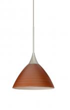  1XT-1743CH-LED-SN - Besa Pendant Domi Satin Nickel Cherry 1x6W LED