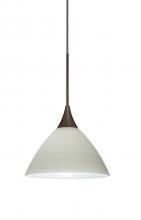  1XT-1743KR-BR - Besa Pendant Domi Bronze Chalk 1x50W Halogen