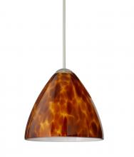  1XT-177918-SN - Besa Pendant Mia Satin Nickel Amber Cloud 1x50W Halogen