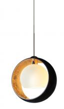  1XT-4293GF-BR - Besa Pendant Pogo Bronze Black/Inner Gold 1x35W Halogen