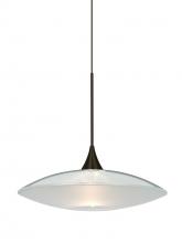  1XT-6294CL-BR - Besa Pendant Spazio Bronze Clear/Frost 1x50W Halogen