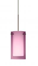  1XT-A44007-BR - Besa Pendant Pahu 4 Bronze Transparent Amethyst/Opal 1x35W Halogen