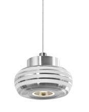  1XT-FLOW00-FRFR-LED-SN - Besa, Flower Cord Pendant, Frost/Frost, Satin Nickel Finish, 1x3W LED