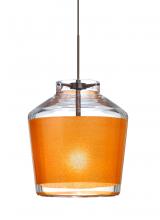  1XT-PIC6GD-BR - Besa Pendant Pica 6 Bronze Gold Sand 1x50W Halogen