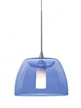  1XT-SPURBL-SN - Besa Spur Cord Pendant, Blue, Satin Nickel Finish, 1x35W Halogen