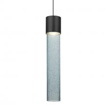  1XT-WAND12BL-LED-BK - Besa Wanda 12 Pendant, Blue Bubble, Black Finish, 1x3W LED