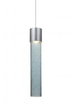  1XT-WAND12BL-LED-SN - Besa, Wanda 12 Cord Pendant, Blue Bubble, Satin Nickel Finish, 1x3W LED