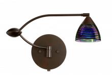  1WU-1858DW-BR - Besa Wall Divi Bronze Black Dicro Wavy 1x50W Mr16