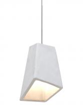  1XP-SKIPWH-LED-SN - Besa Skip Cord Pendant, White, Satin Nickel Finish, 1x9W LED