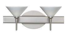  2SW-282453-LED-SN - Besa Wall Kona Satin Nickel White Starpoint 2x5W LED