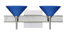  2SW-282484-LED-CR-SQ - Besa Wall With SQ Canopy Kona Chrome Blue Starpoint 2x5W LED