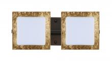  2WS-7735GF-LED-BR - Besa Wall Alex Bronze Opal/Gold Foil 2x5W LED