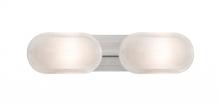 Besa Lighting 2WT-962759-SN - Besa, Cabo Vanity, Frost/Bubble, Satin Nickel Finish, 2x60W Medium Base