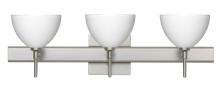  3SW-467907-LED-SN-SQ - Besa Wall With SQ Canopy Brella Satin Nickel White 3x5W LED