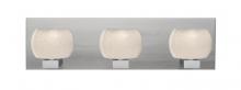  3WF-KENOWH-SN - Besa, Keno Vanity, White Sand, Satin Nickel Finish, 3x60W Halogen