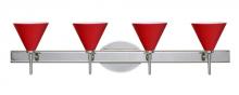  4SW-5121RM-CR - Besa Wall Kani Chrome Ruby Matte 4x40W G9