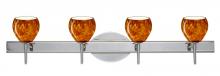 Besa Lighting 4SW-560518-CR - Besa Wall Tay Tay Chrome Amber Cloud 4x40W G9