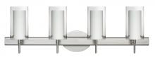  4SW-C44007-SN - Besa Pahu 4 Wall 4SW Clear/Opal Satin Nickel 4x40W G9