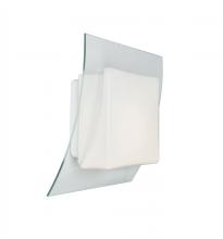  AXIS10-LED-CL - Besa, Axis 10 Sconce, Opal/Clear, 1x9W LED