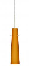  B-567480-SN - Besa Camino Pendant For Multiport Canopy Satin Nickel Amber Matte 1x40W Halogen