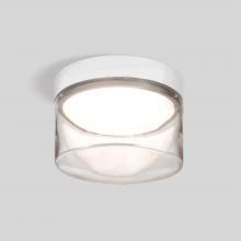  EPICCLC-LED-WH - Besa Epic Flush mount, Clear Shade, White Finish, 1x12W LED