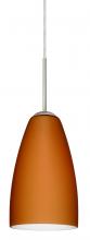  J-151180-LED-SN - Besa Riva 9 LED Pendant J Amber Matte Satin Nickel 1x9W LED