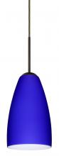  J-1511CM-LED-BR - Besa Riva 9 LED Pendant J Cobalt Blue Matte Bronze 1x9W LED