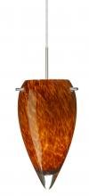  J-412518-SN - Besa Juli Pendant For Multiport Canopy Satin Nickel Amber Cloud 1x100W Medium Base