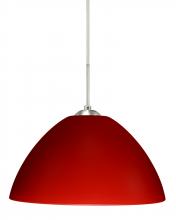  J-420131-LED-SN - Besa Tessa LED Pendant For Multiport Canopy Red Matte Satin Nickel 1x9W LED