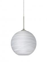  J-COCO860-LED-SN - Besa Coco 8 Pendant For Multiport Canopy, Cocoon, Satin Nickel Finish, 1x9W LED