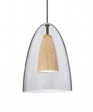  J-DANOCLNA-LED-BR - Besa, Dano Cord Pendant For Multiport Canopy, Clear/Natural, Bronze Finish, 1x9W LED