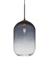  J-OMEGA12ST-BR - Besa, Omega 12 Cord Pendant For Multiport Canopies,Steel/Clear, Bronze Finish, 1x60W