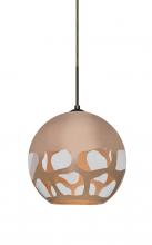  J-ROCKYCP-LED-BR - Besa, Rocky Cord Pendant For Multiport Canopies, Copper, Bronze Finish, 1x9W LED