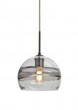  J-SPIR8SC-EDIL-BR - Besa Spirit 8 Pendant For Multiport Canopy, Smoke/Clear, Bronze Finish, 1x8W LED Fila