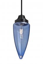  J-SULUBL-BK - Besa, Sulu Cord Pendant For Multiport Canopy, Blue Bubble, Black Finish, 1x60W Medium